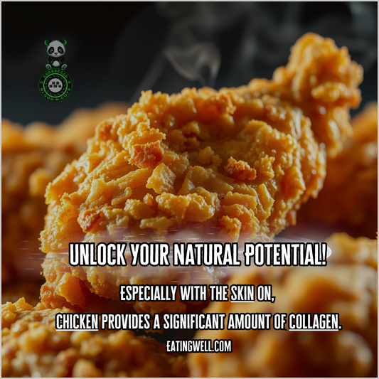 Especially with the skin on, chicken provides a significant amount of collagen. EatingWell.com