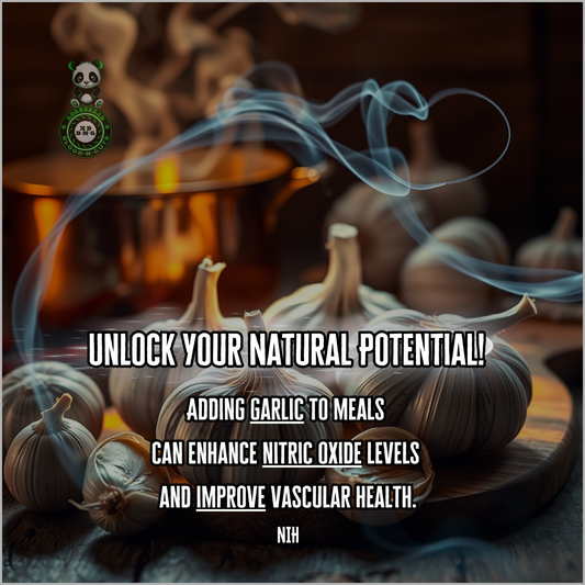 Adding garlic to meals can enhance nitric oxide levels and improve vascular health. NIH
