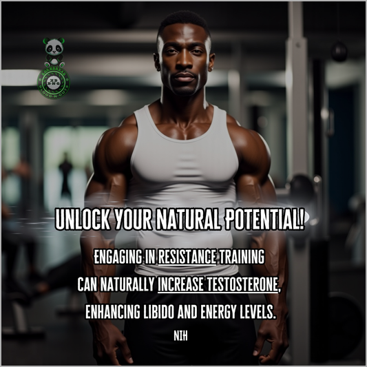 Engaging in resistance training can naturally increase testosterone, enhancing libido and energy levels. NIH