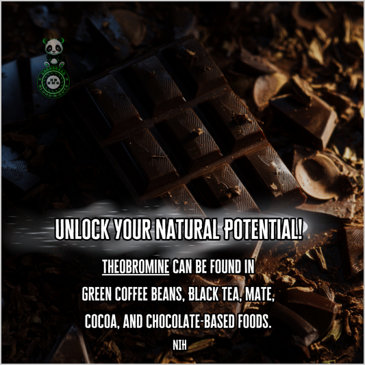Theobromine can be found in green coffee beans, black tea, mate, cocoa, and chocolate-based foods. NIH