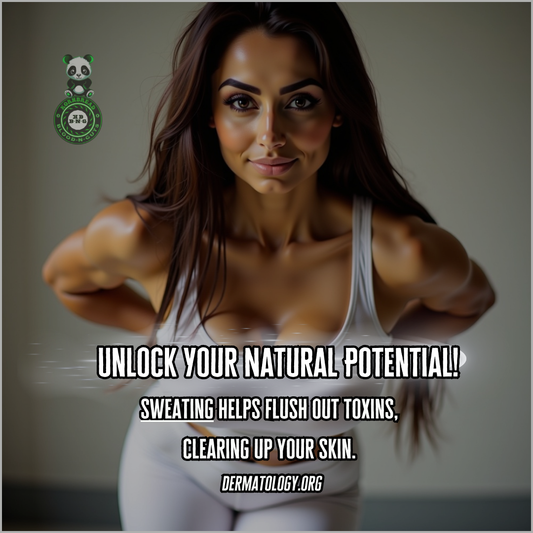 Sweating helps flush out toxins, clearing up your skin. Dermatology.org