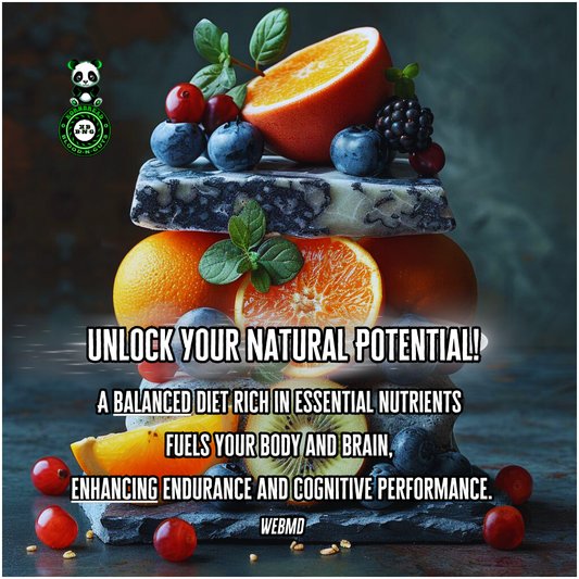 A balanced diet rich in essential nutrients fuels your body and brain, enhancing endurance and cognitive performance. (WebMD)