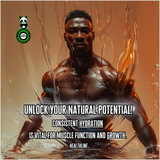 Consistent hydration is vital for muscle function and growth. (Healthline)