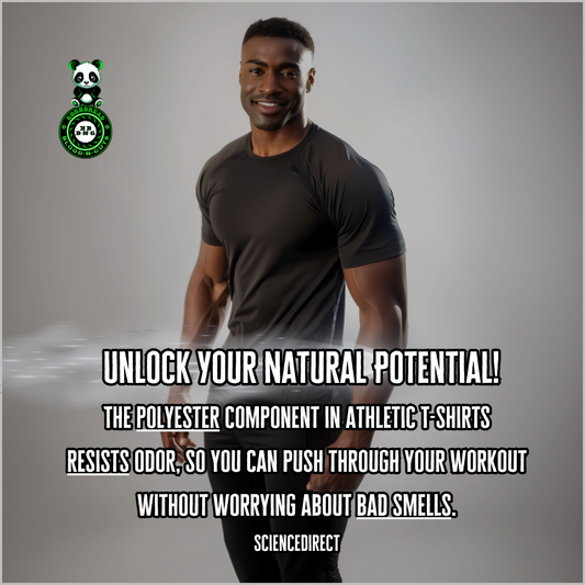 The polyester component in athletic T-shirts resists odor, so you can push through your workout without worrying about bad smells. (Science Direct)