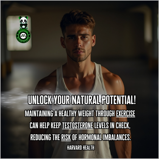 Maintaining a healthy weight through exercise can help keep testosterone levels in check, reducing the risk of hormonal imbalances. (Harvard Health)