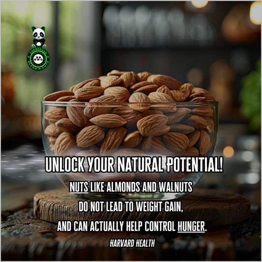 Nuts like almonds and walnuts do not lead to weight gain, and can actually help control hunger. (Harvard Health)