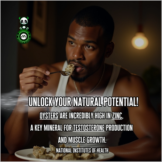 Oysters are incredibly high in zinc, a key mineral for testosterone production and muscle growth. (National Institutes of Health)