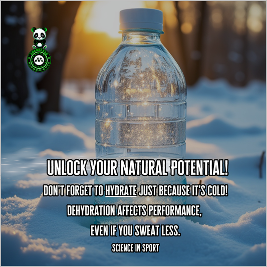 Don't forget to hydrate just because it’s cold! Dehydration affects performance, even if you sweat less. (Science in Sport)