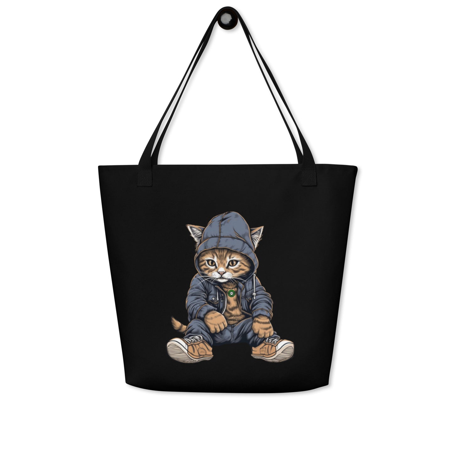 Chilled Cat Large Tote Bag