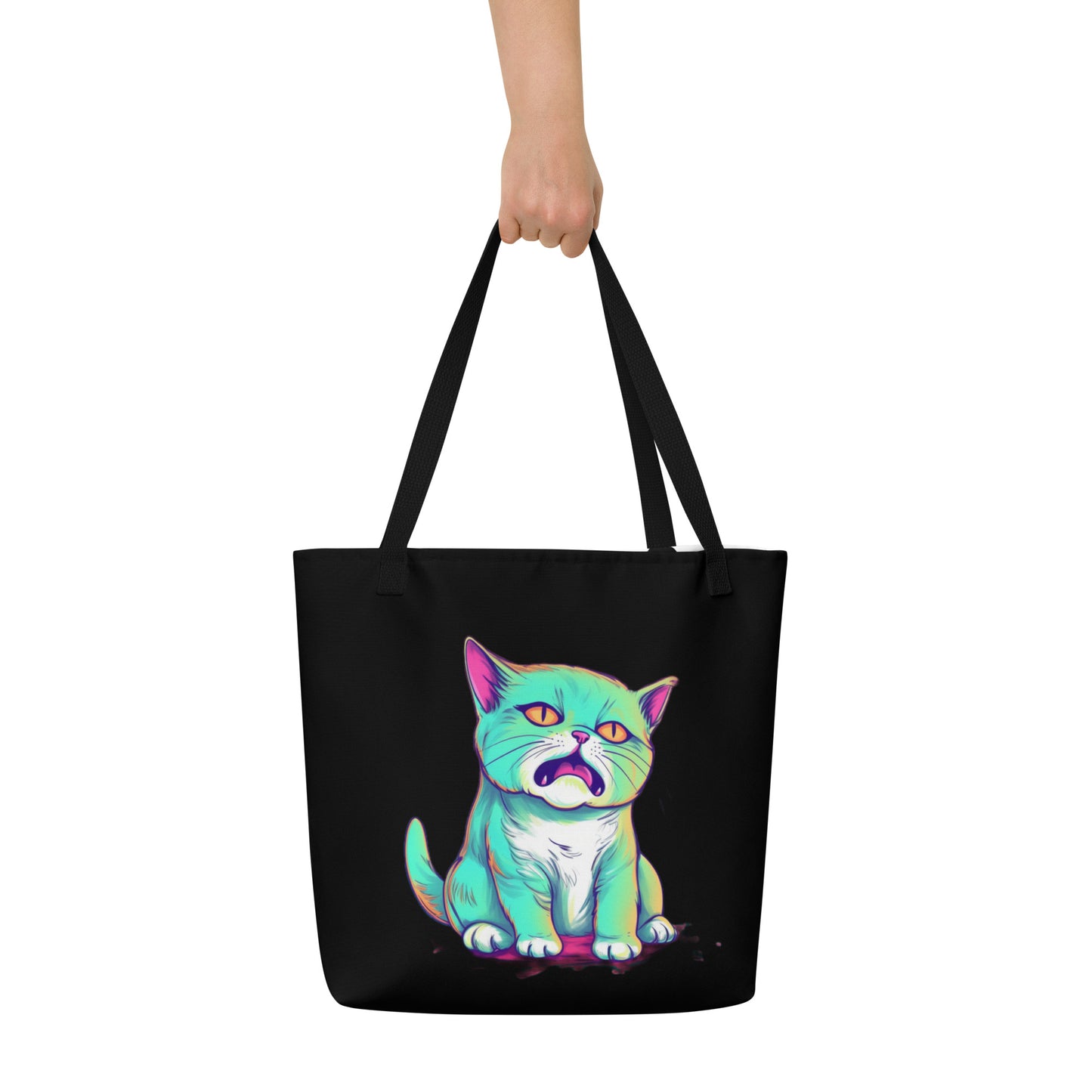 "Come on... Cat" Large Tote Bag