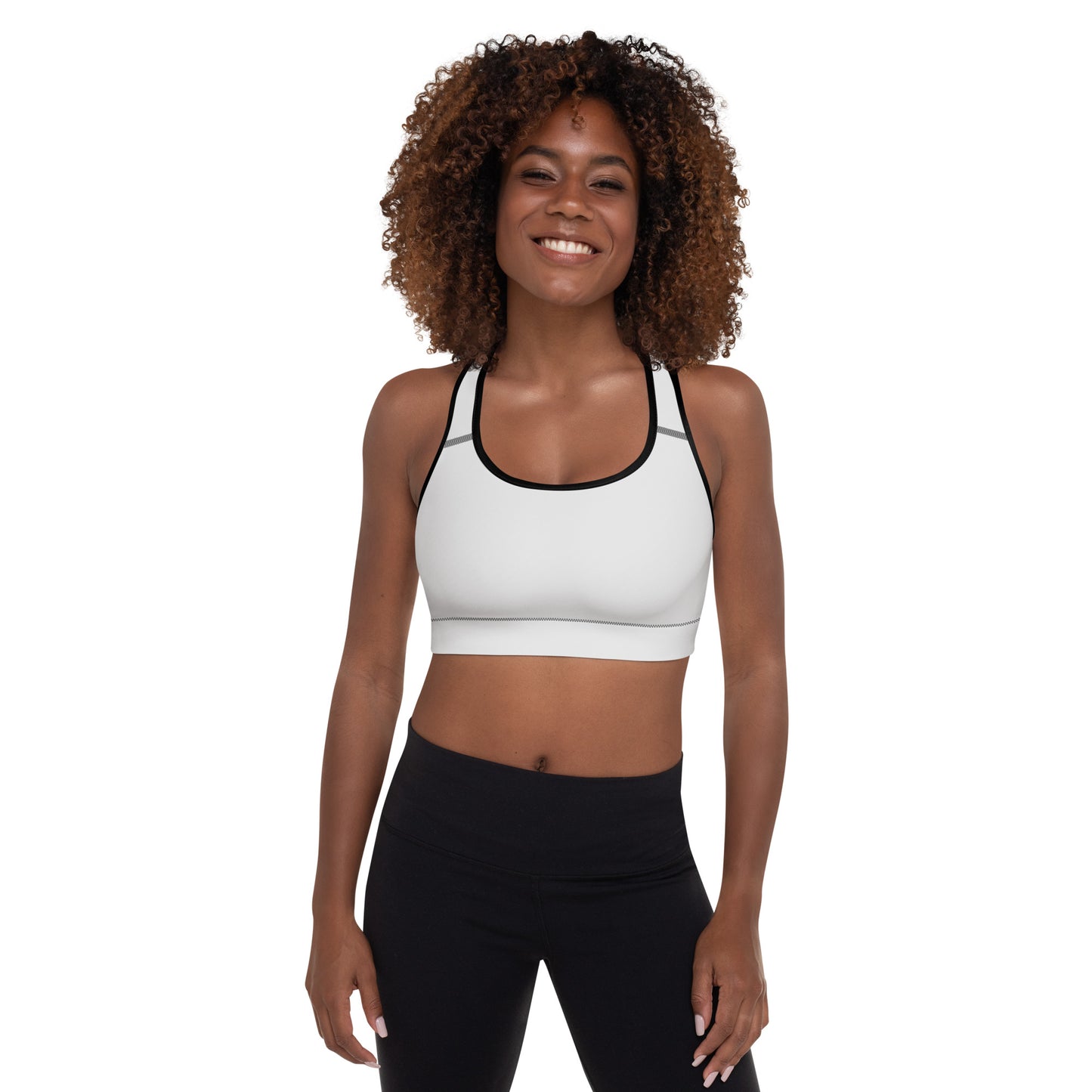 "No B.S." Padded Sports Bra (Light Grey)