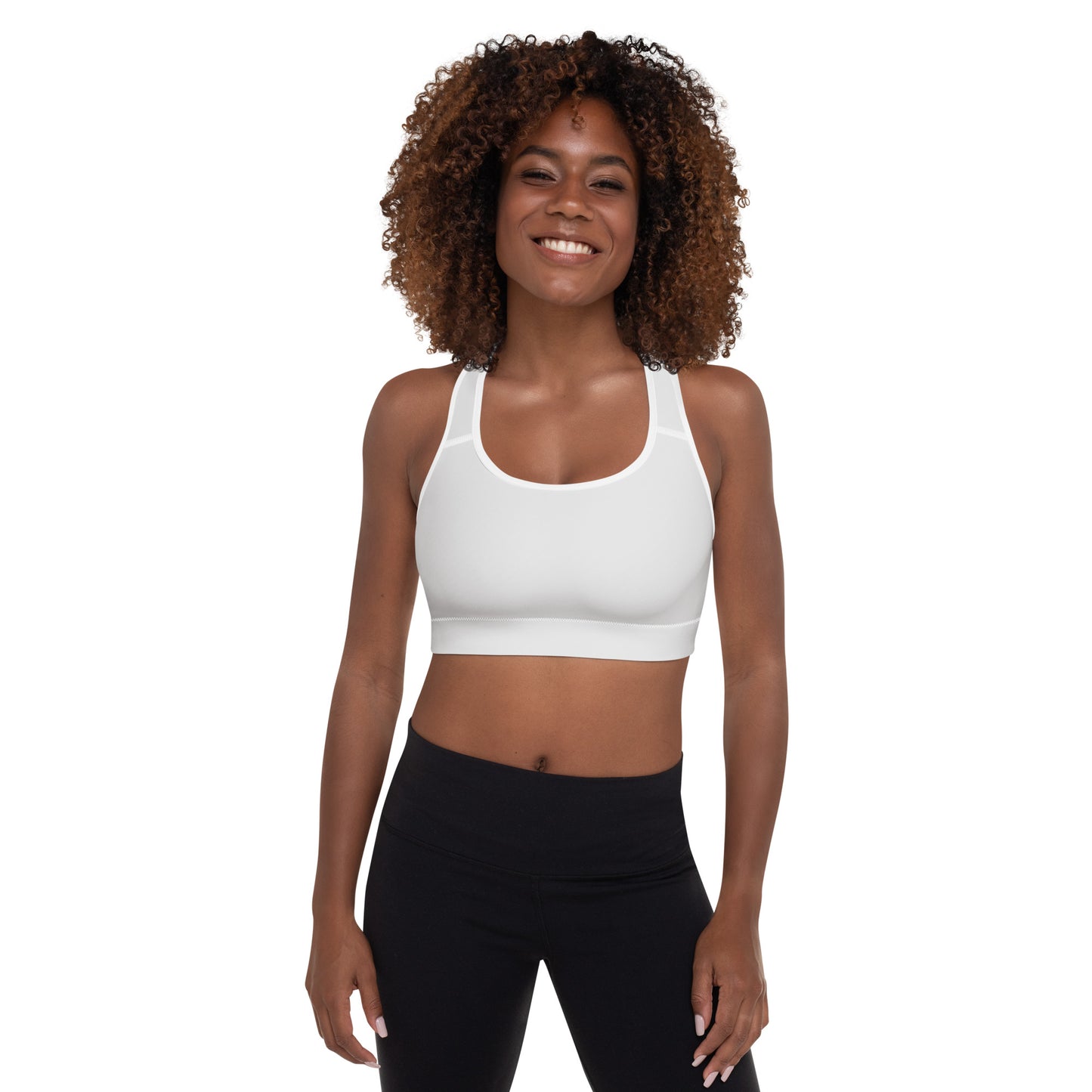 "No B.S." Padded Sports Bra (Light Grey)