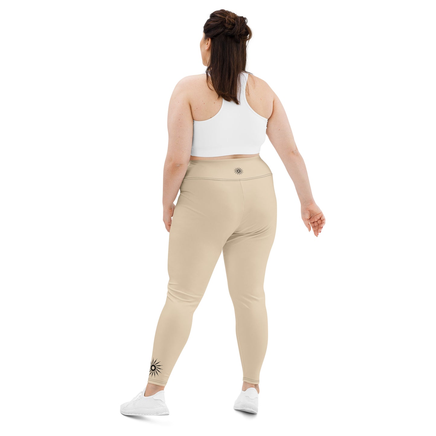 "Dark Sun" Plus Size Leggings (Latte)