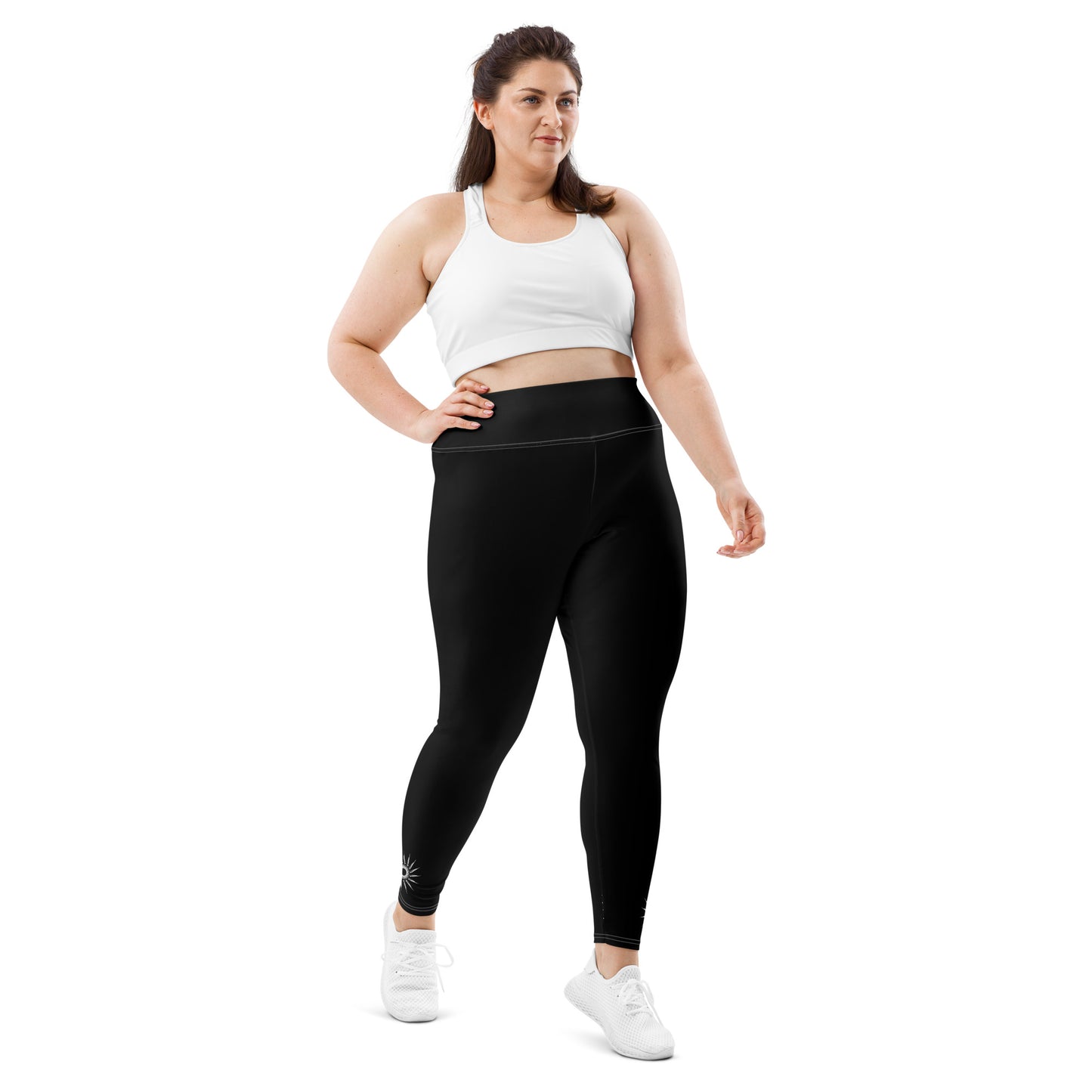 "Bright Sun" Plus Size Leggings (Black)