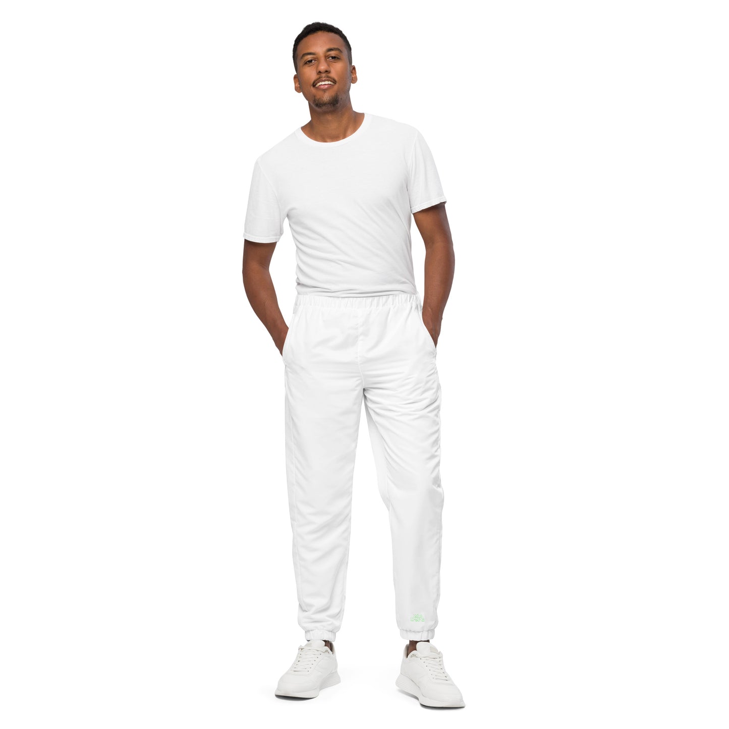 KBBNG Green Stripe Track Pants (White)