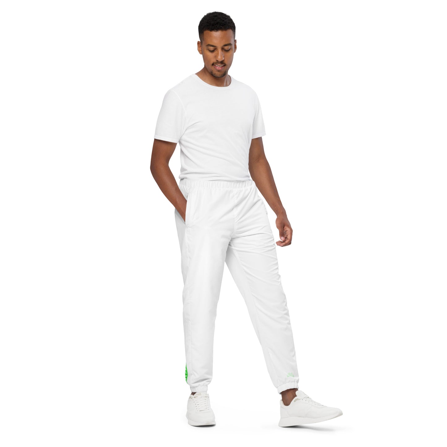 KBBNG Green Stripe Track Pants (White)