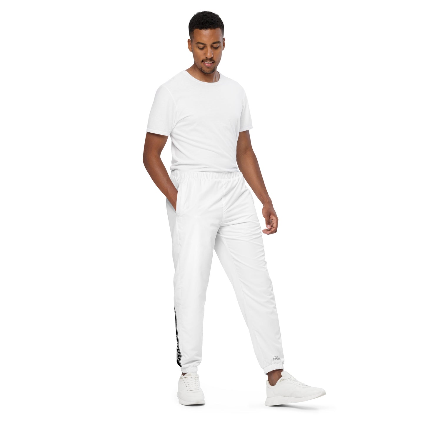 KBBNG Black Stripe Track Pants (White)