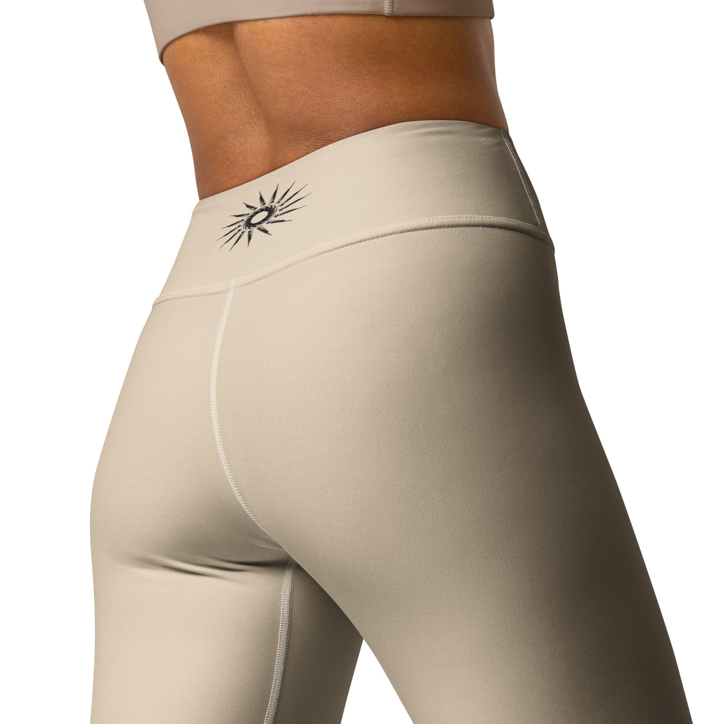 "Dark Sun" Yoga Leggings (Latte)