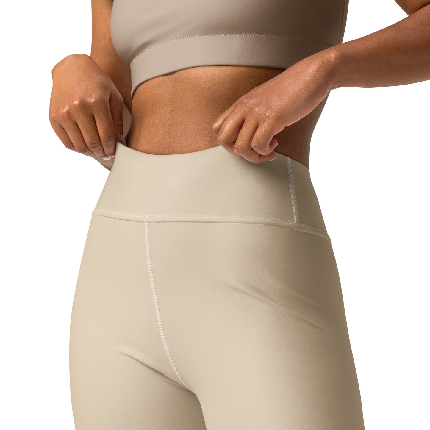 "Dark Sun" Yoga Leggings (Latte)