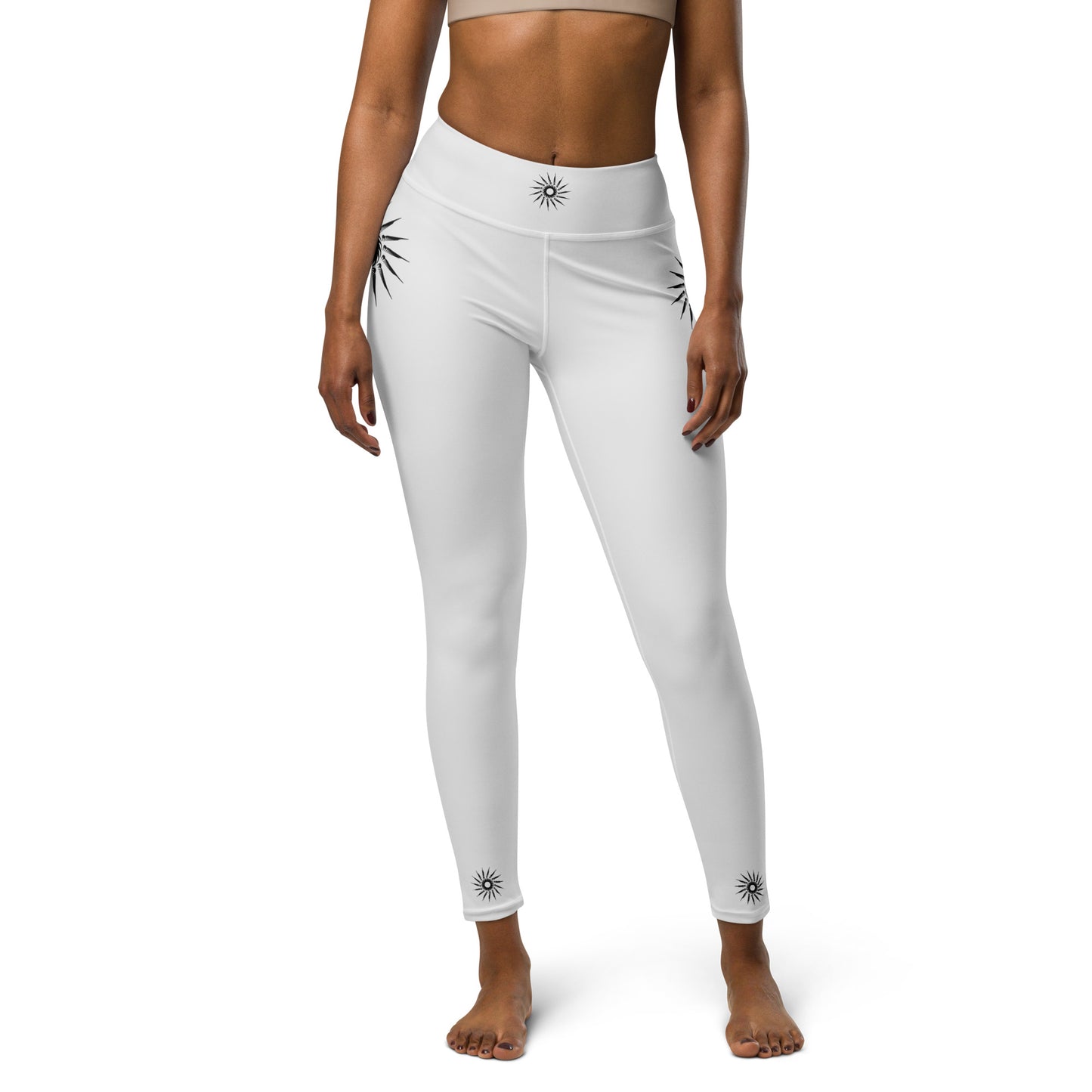 "Dark Sun" Yoga Leggings (Light Grey)