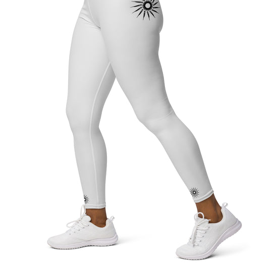 "Dark Sun" Yoga Leggings (Light Grey)