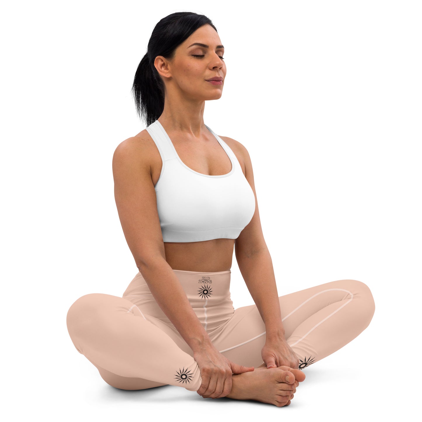 "Dark Sun" Yoga Leggings (Peach)