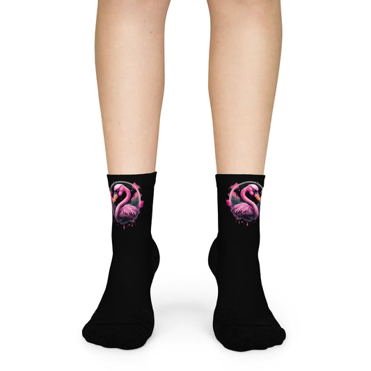 Fierce Flamingo Ankle Socks
