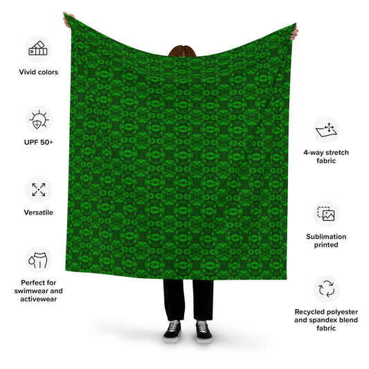 Green Void Polyester Fabric