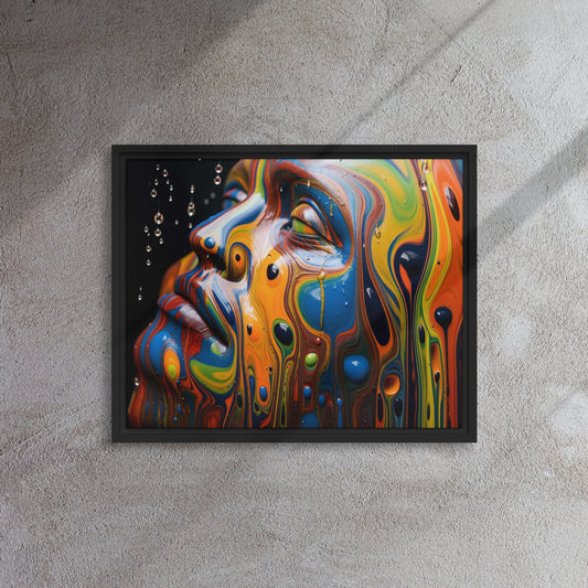 "Rain" Framed Canvas