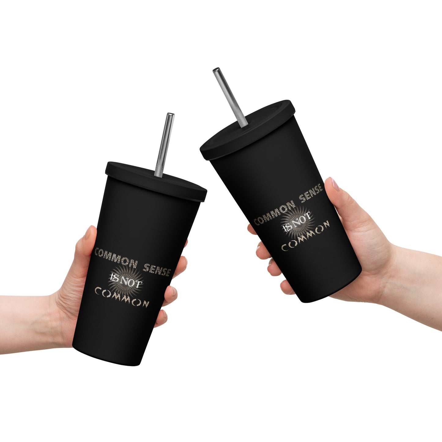 "Common Sense" Insulated Tumbler + Straw