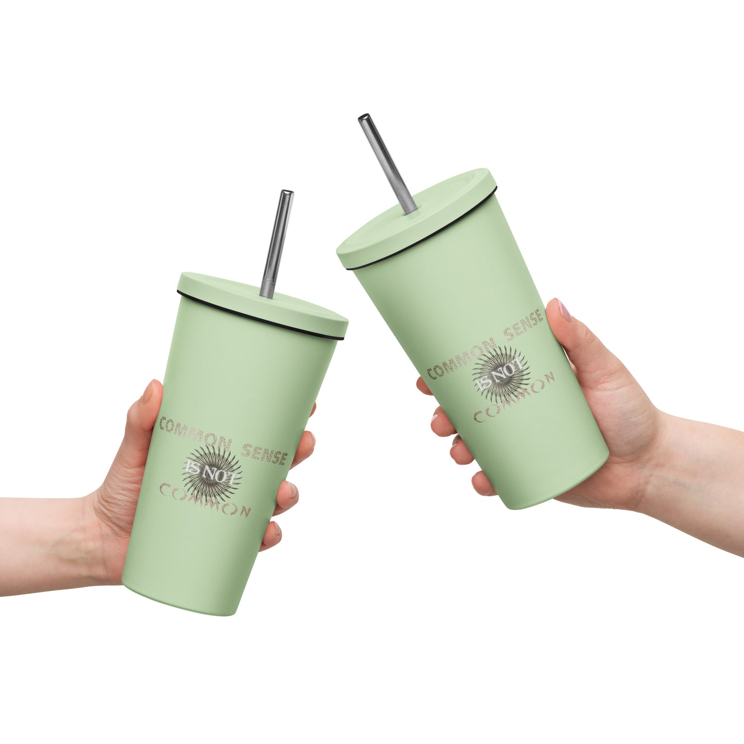 "Common Sense" Insulated Tumbler + Straw