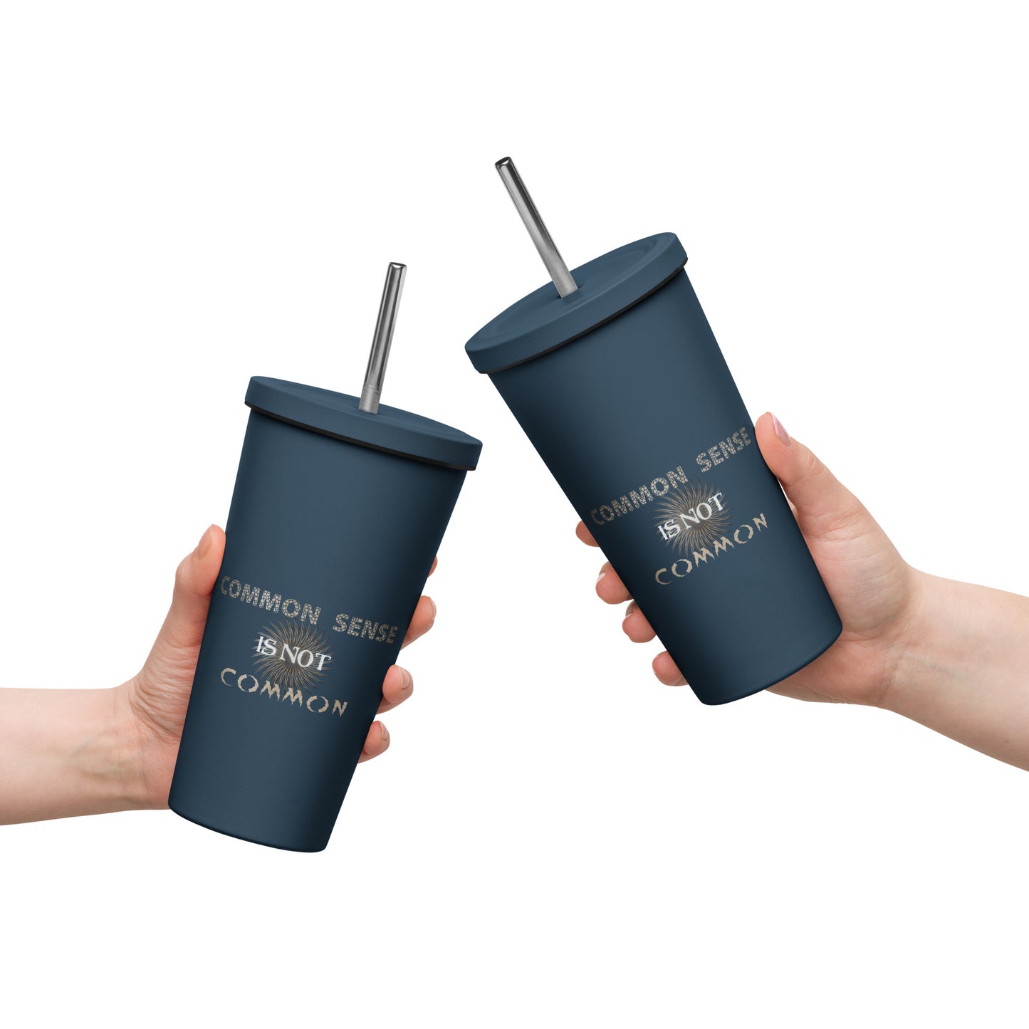 "Common Sense" Insulated Tumbler + Straw