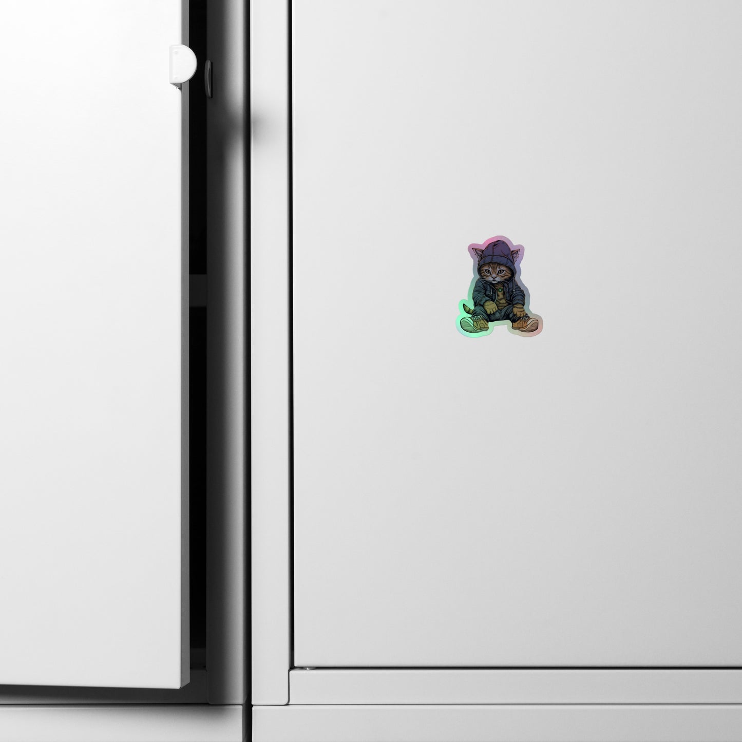 "Chilled Cat" Holographic Stickers