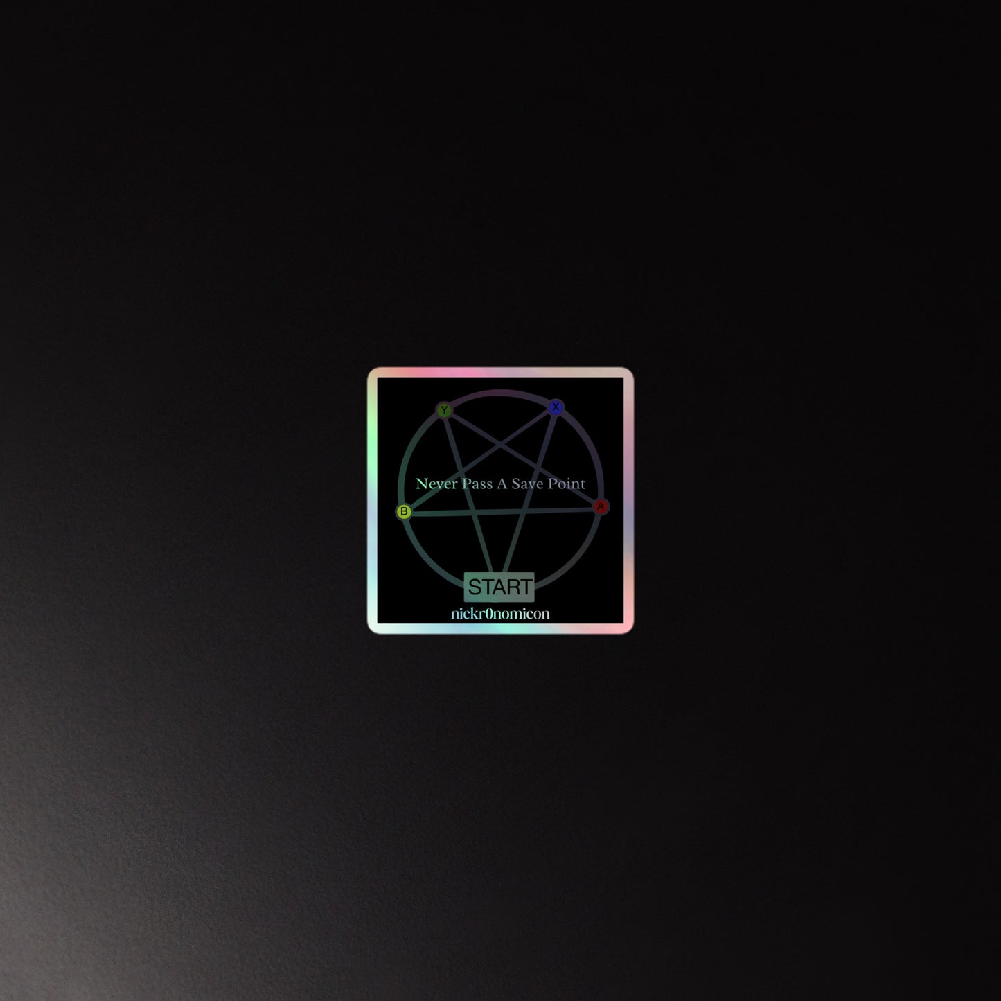 "Never Pass a Save Point" Holographic Stickers
