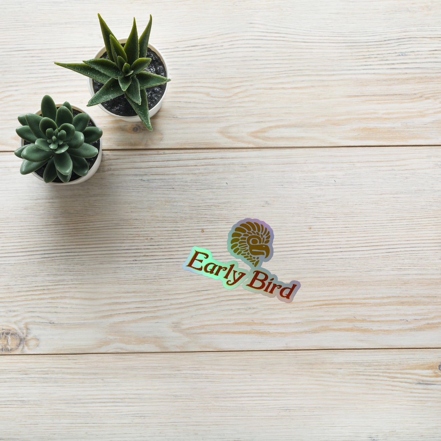 Early Bird Holographic Stickers