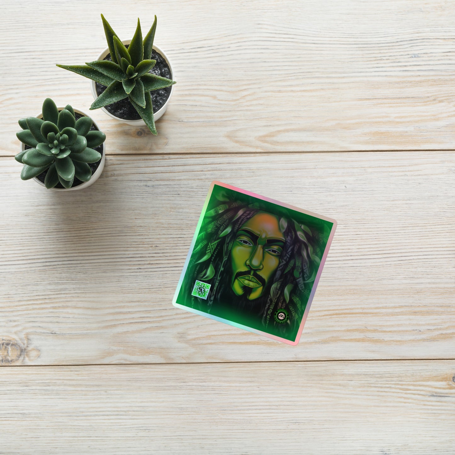 "Rasta" Holographic Stickers
