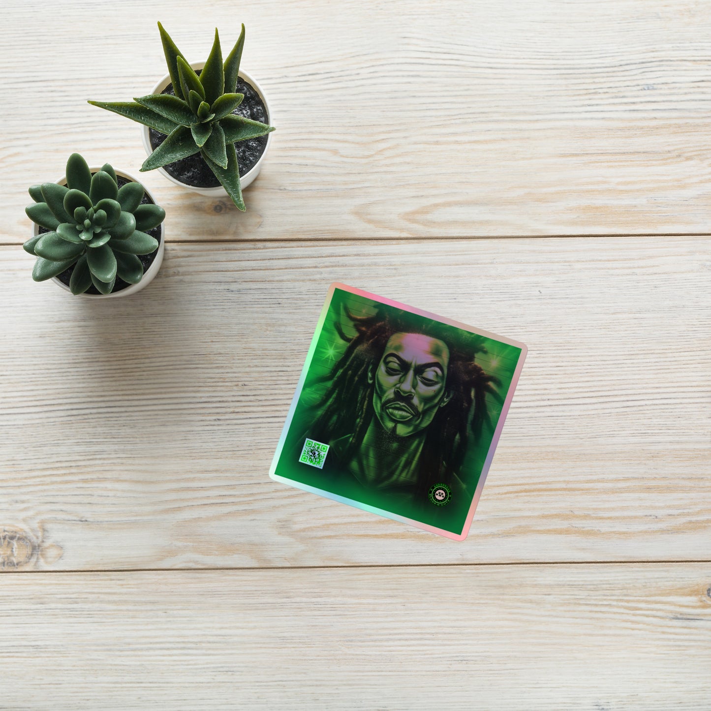 "Rasta" Holographic Stickers #4