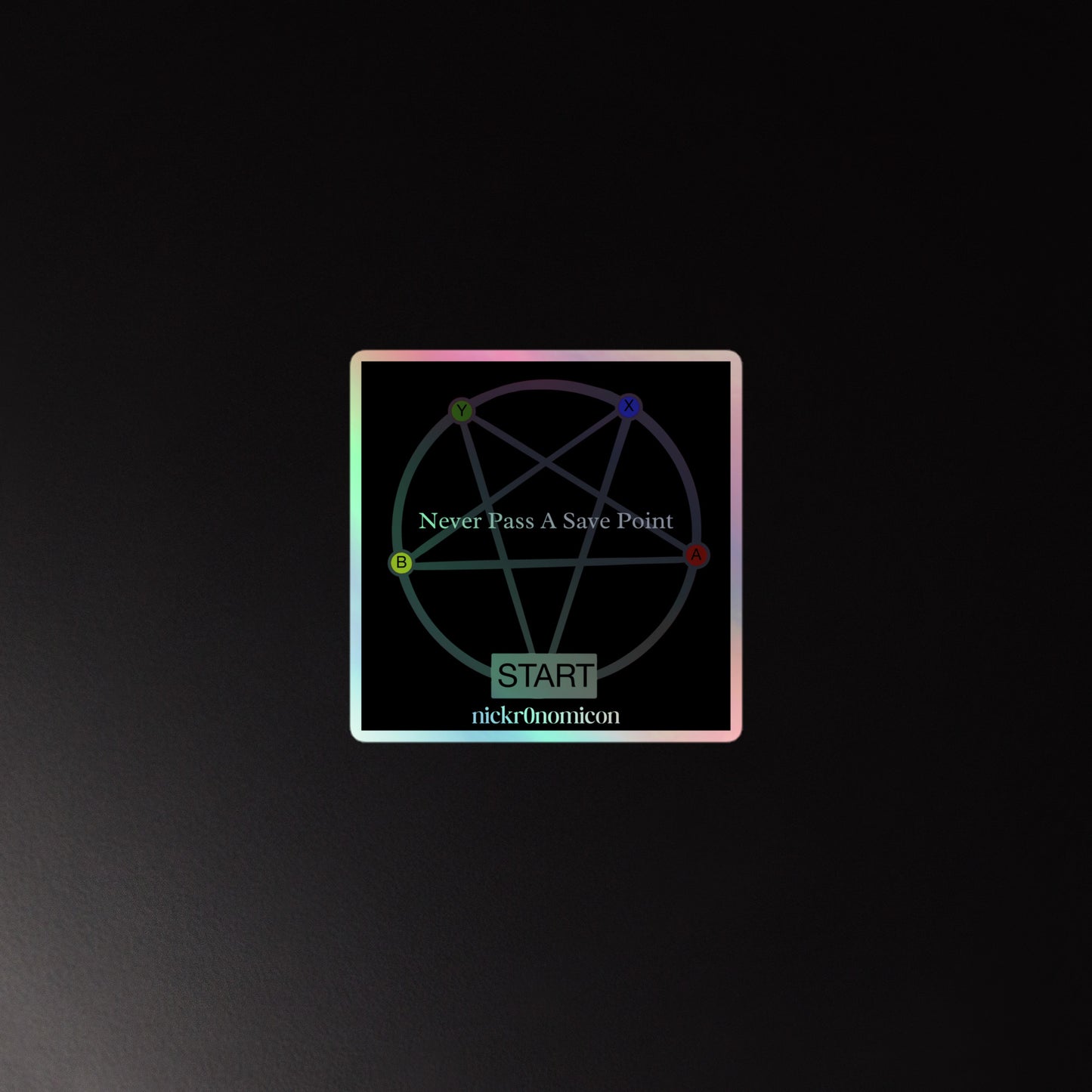 "Never Pass a Save Point" Holographic Stickers