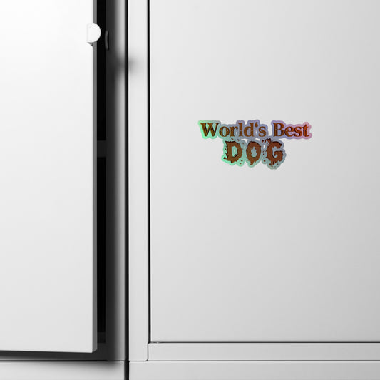 "World's Best Dog" Holographic Stickers