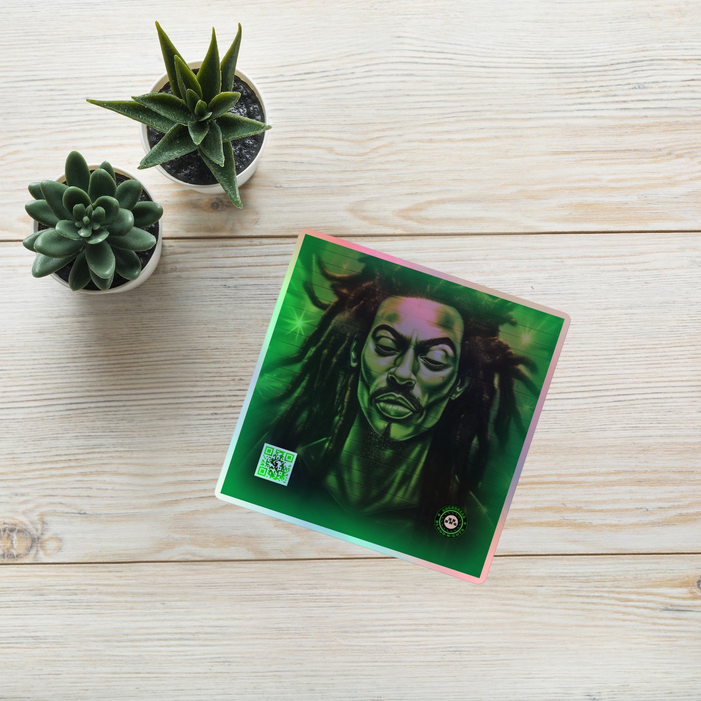 "Rasta" Holographic Stickers #4