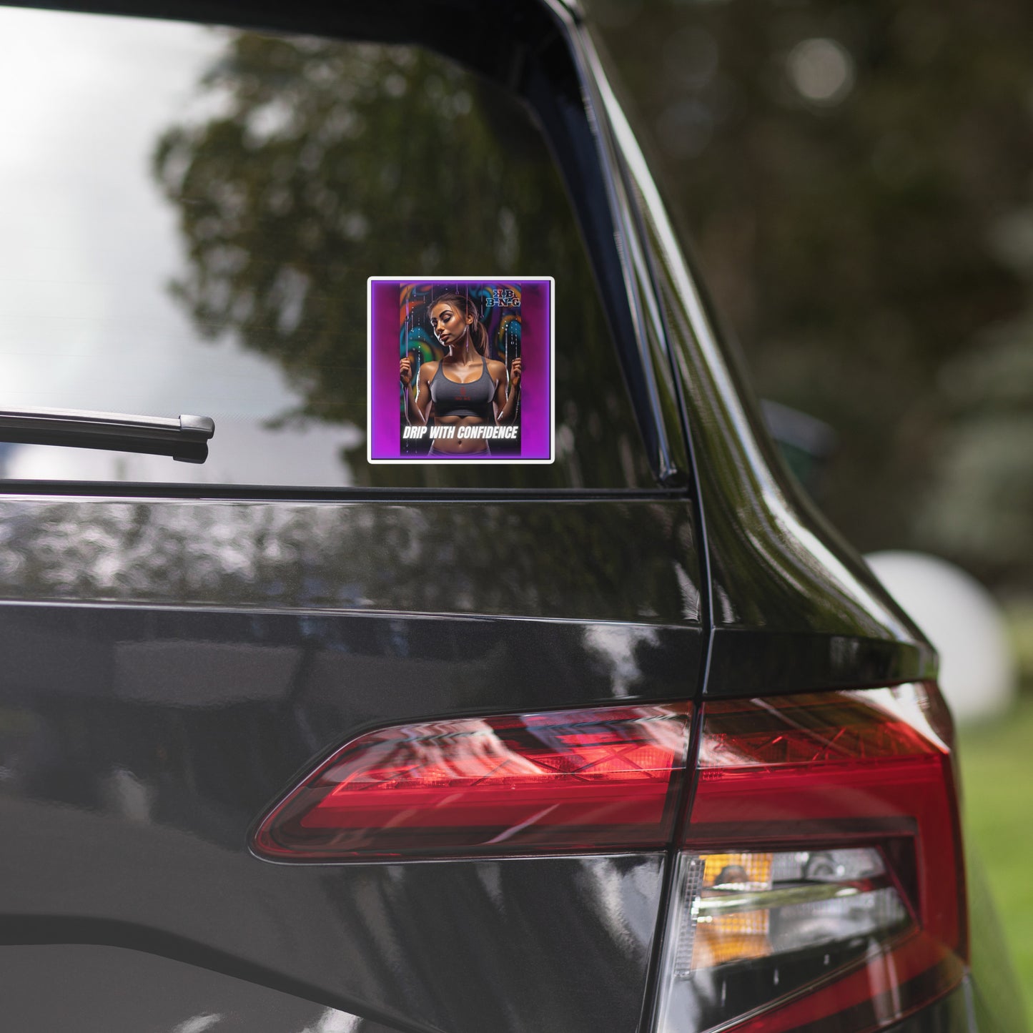 "Drip In Confidence" Bubble-Free Stickers
