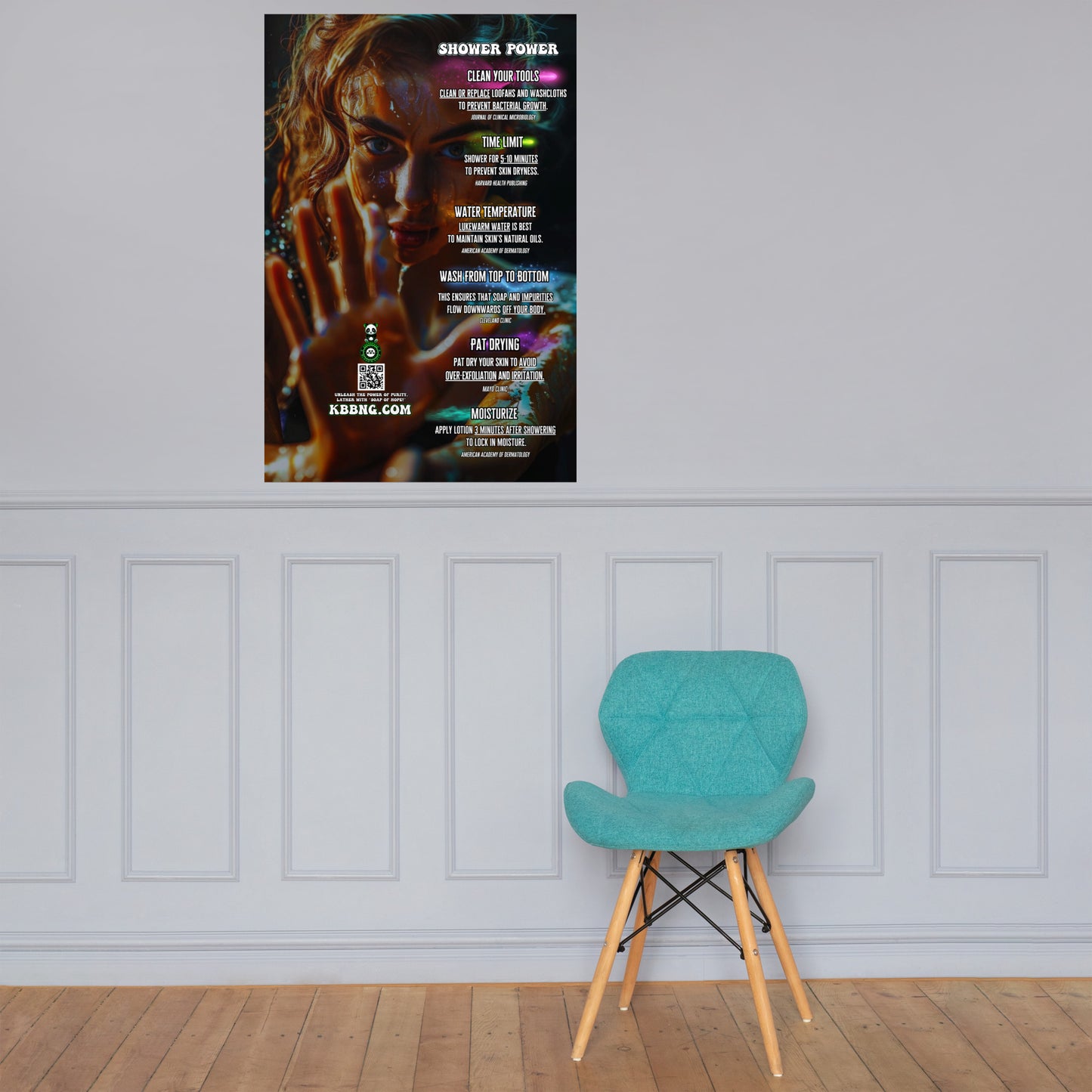 "Shower Power" Photo Poster (Strength & Beauty)