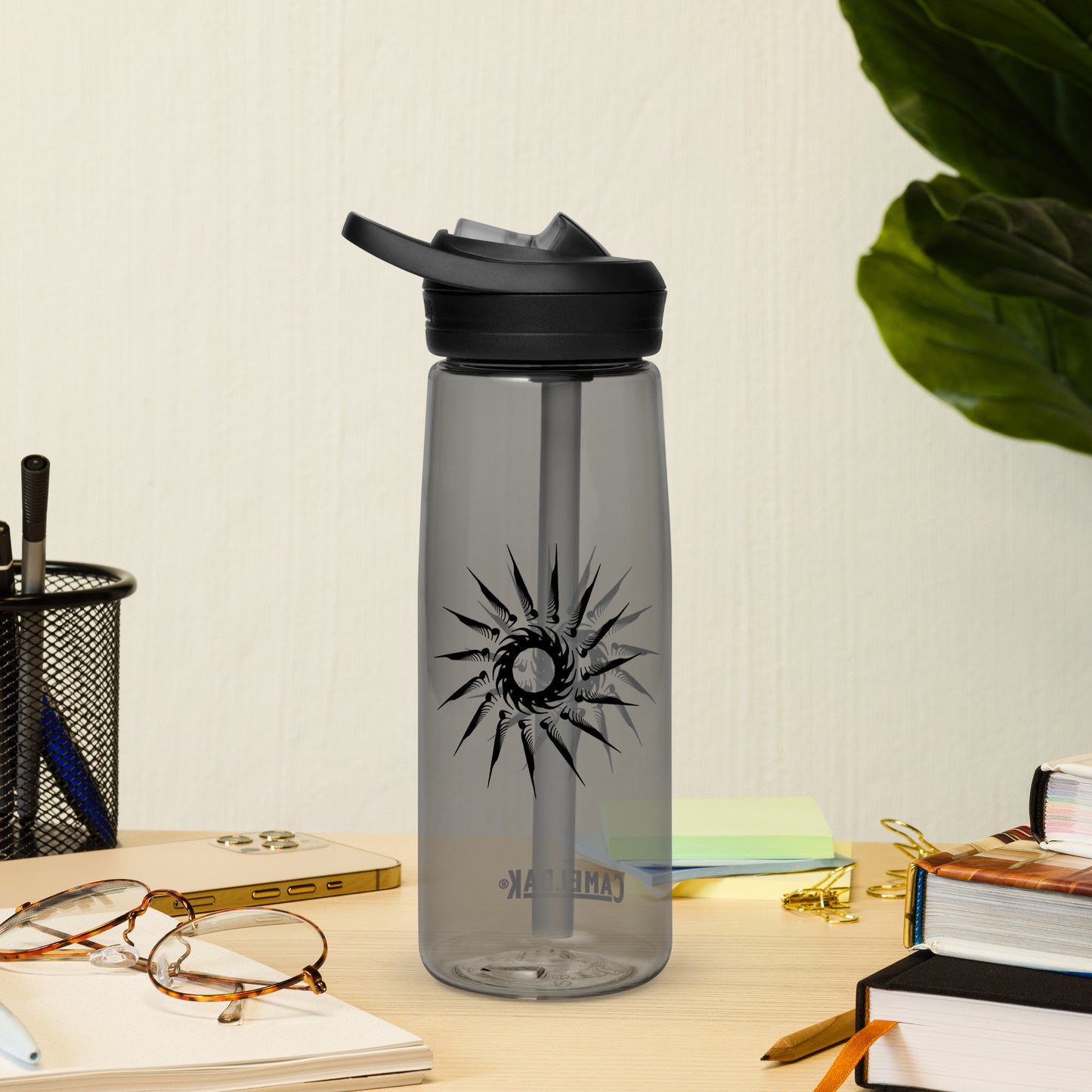 "Dark Sun" Sports Water Bottle