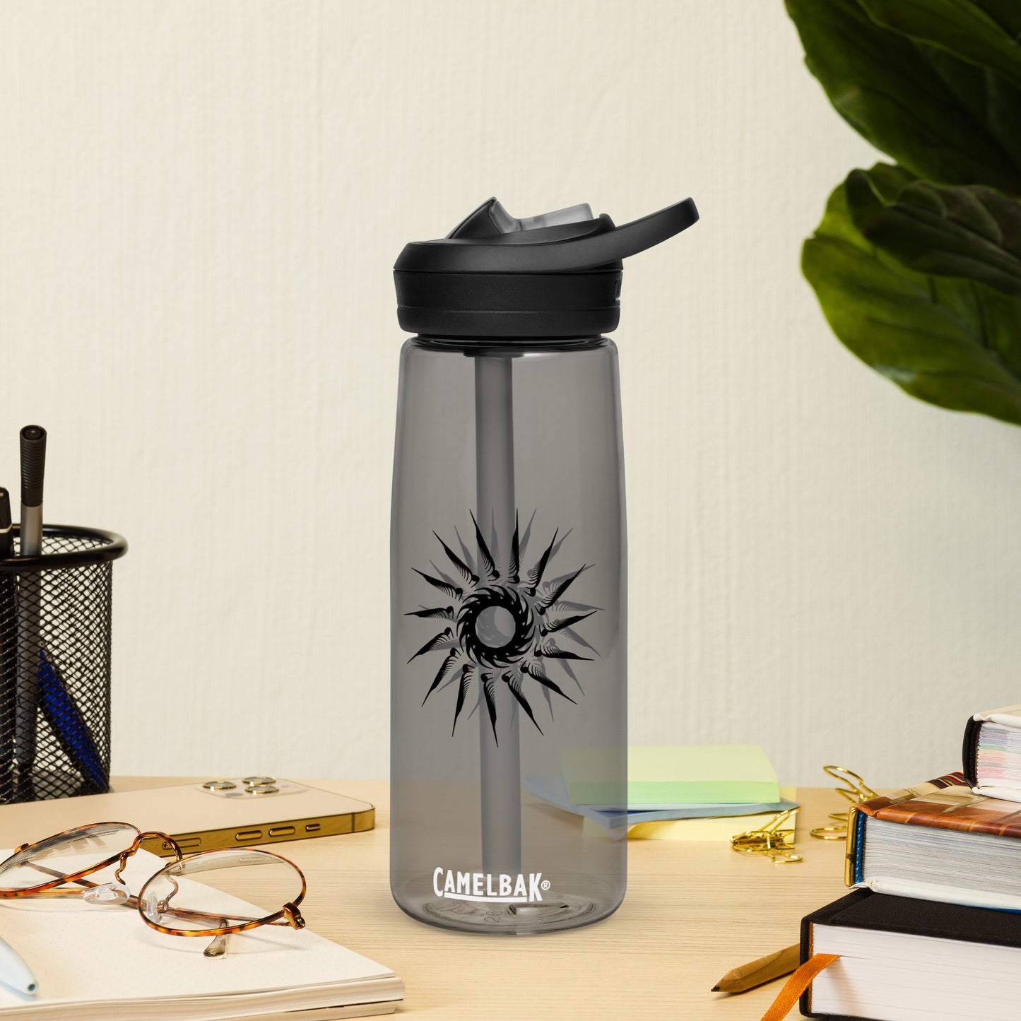 "Dark Sun" Sports Water Bottle