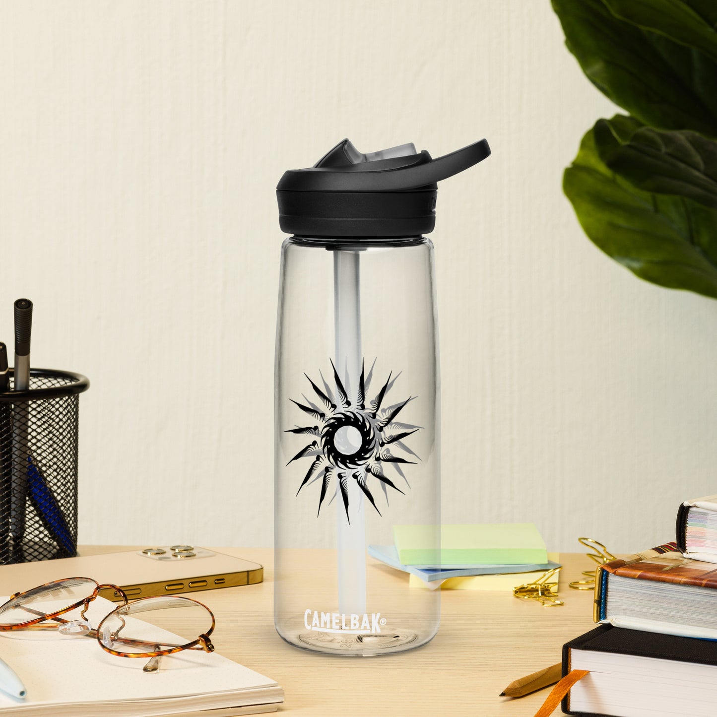 "Dark Sun" Sports Water Bottle