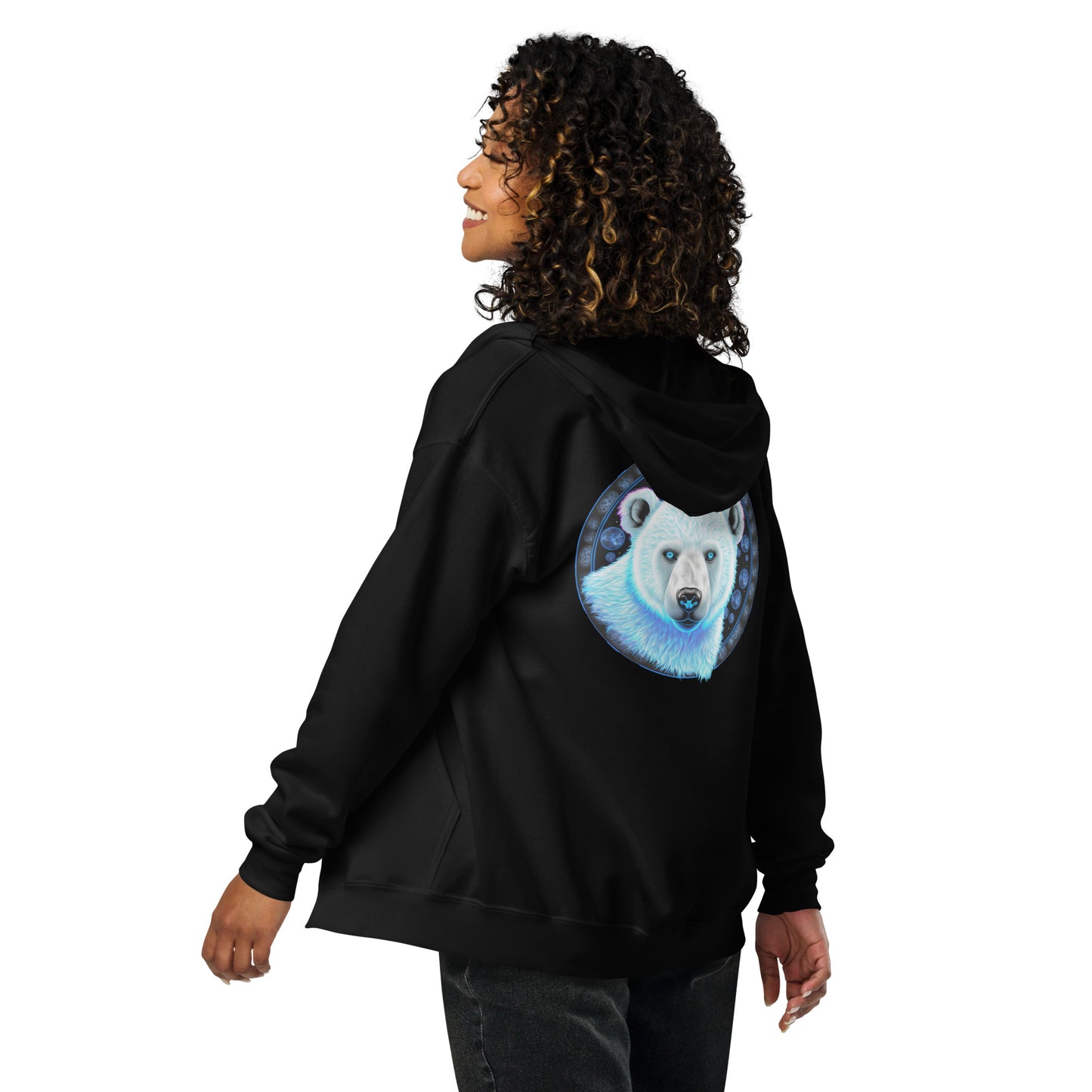 "Polar Bear" Heavy Blend Zip Hoodie