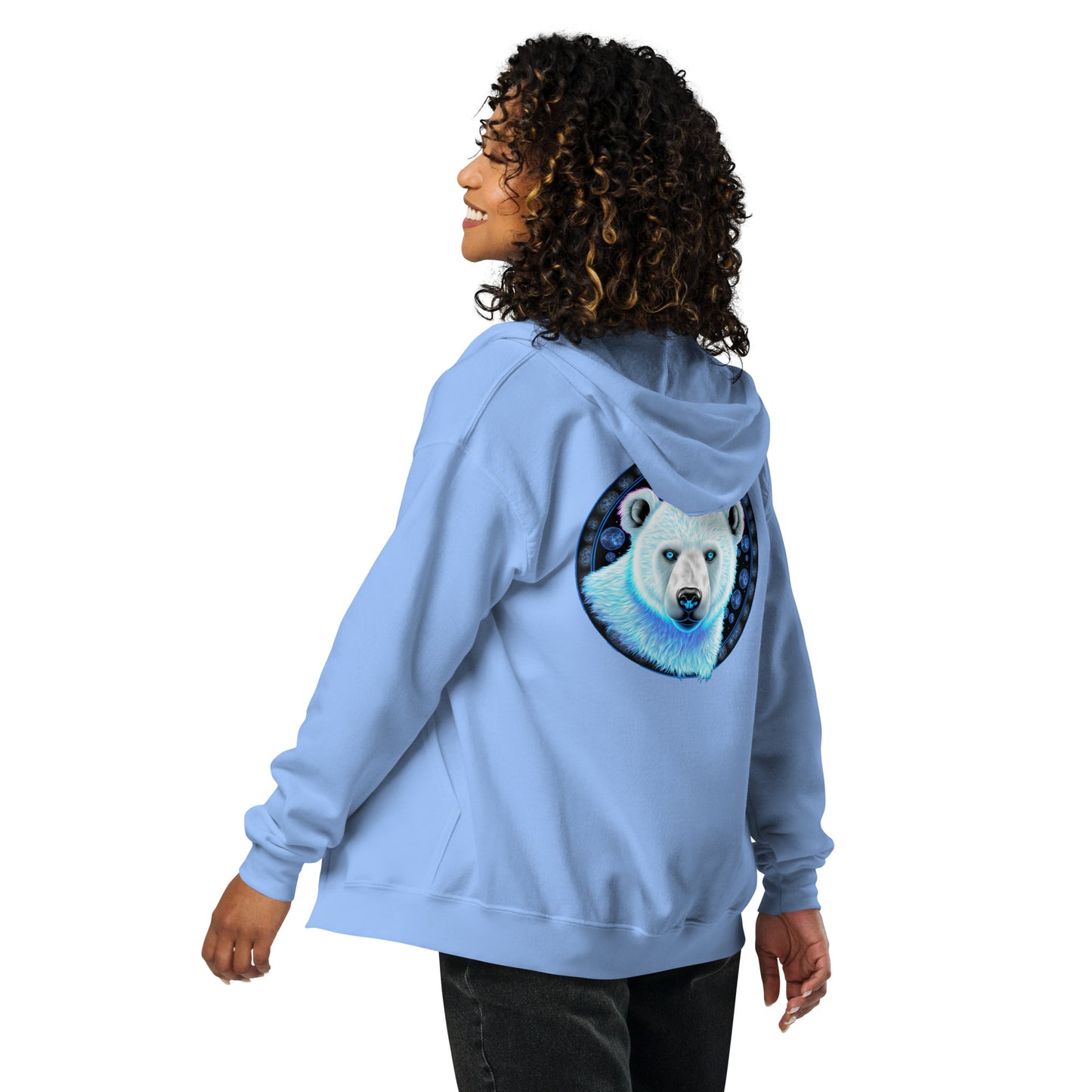 "Polar Bear" Heavy Blend Zip Hoodie