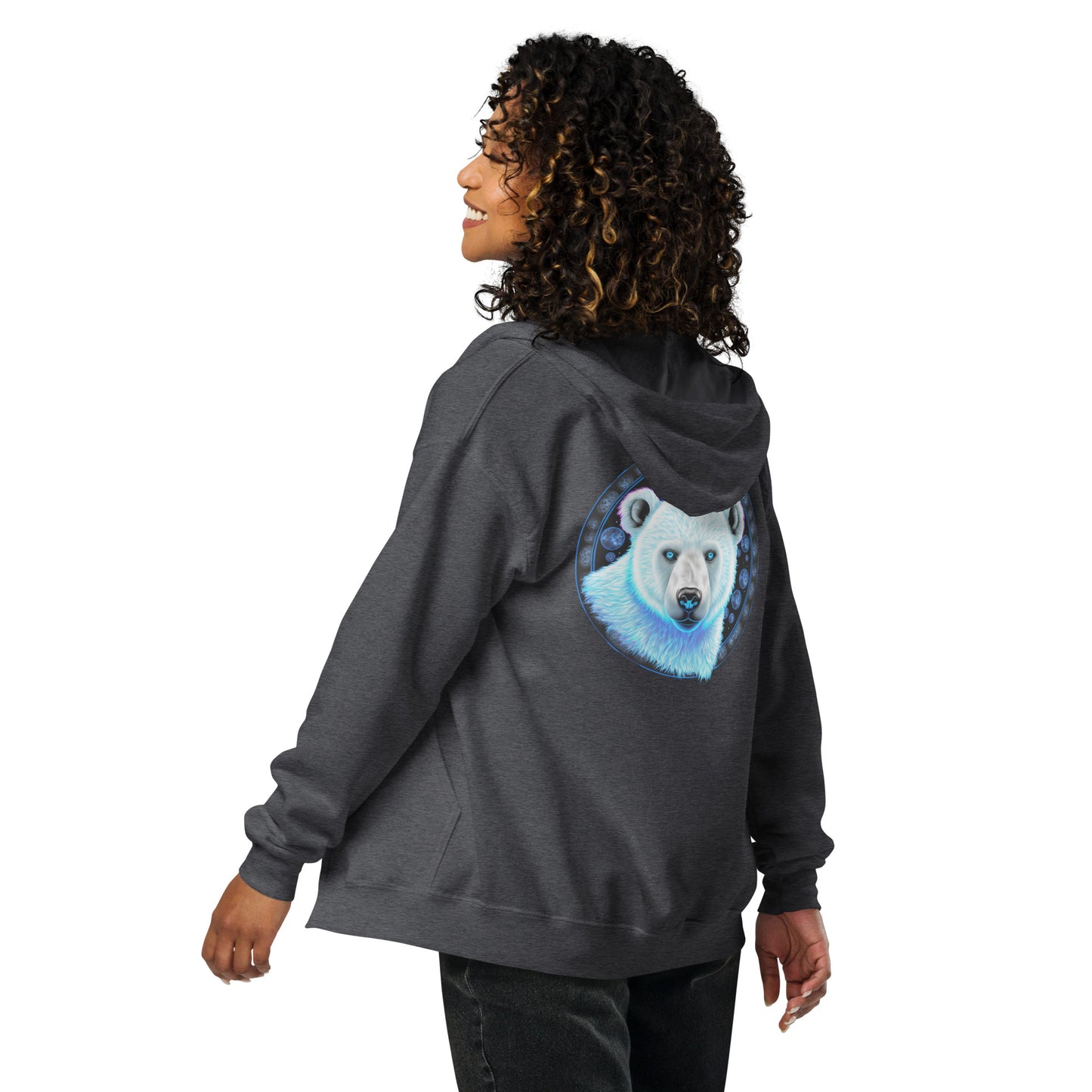 "Polar Bear" Heavy Blend Zip Hoodie