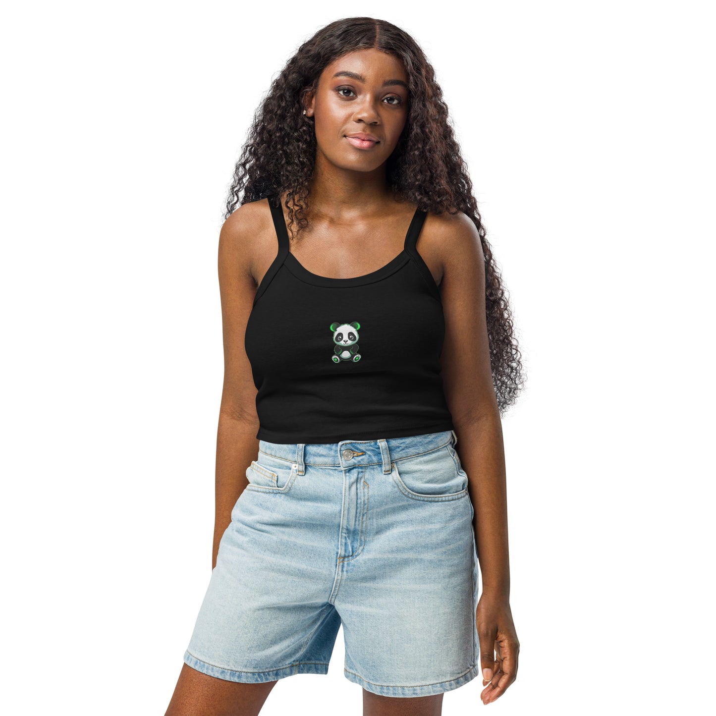 KBBNG Panda Women’s Micro-Rib Tank Top