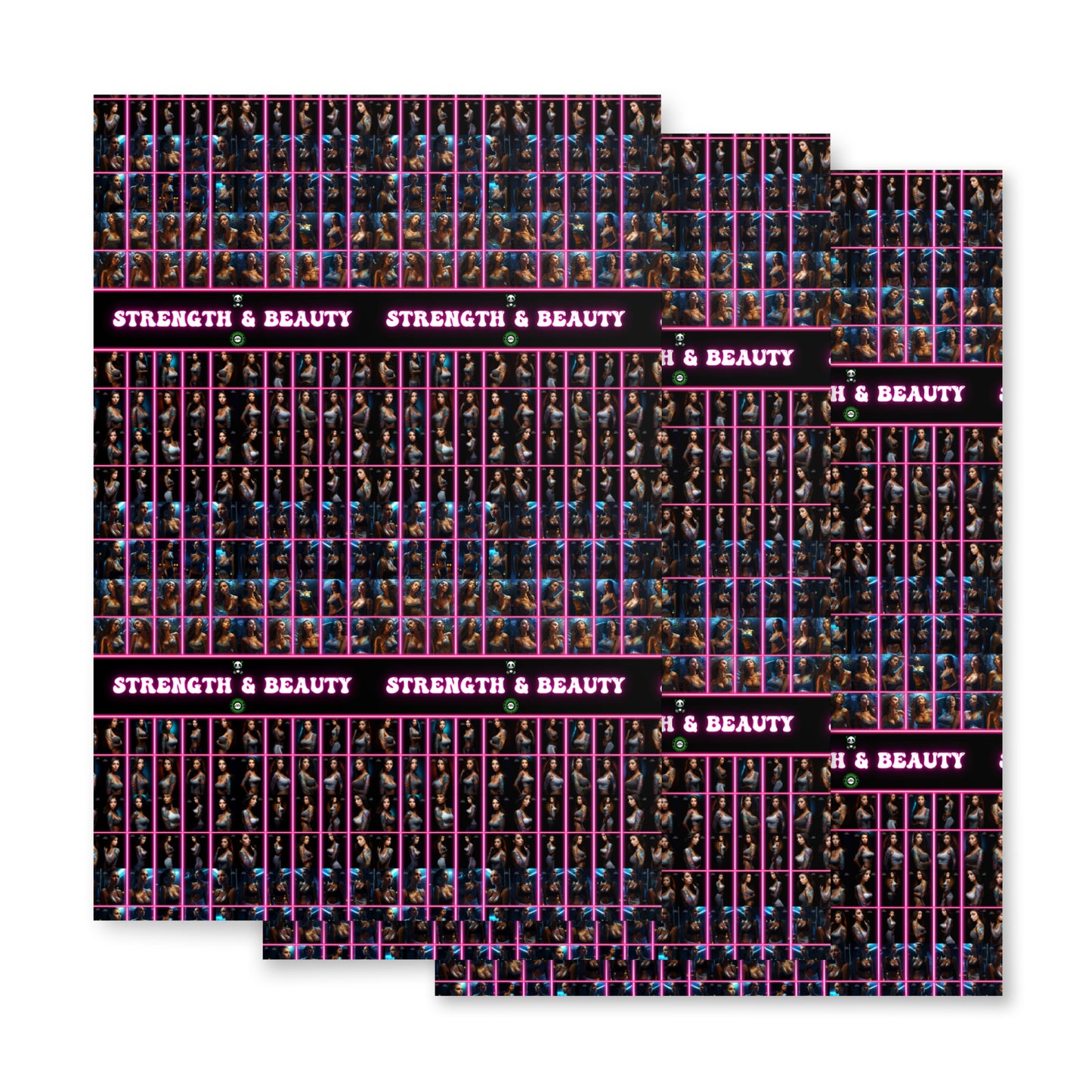 "Strength & Beauty" Wrapping Paper Sheets